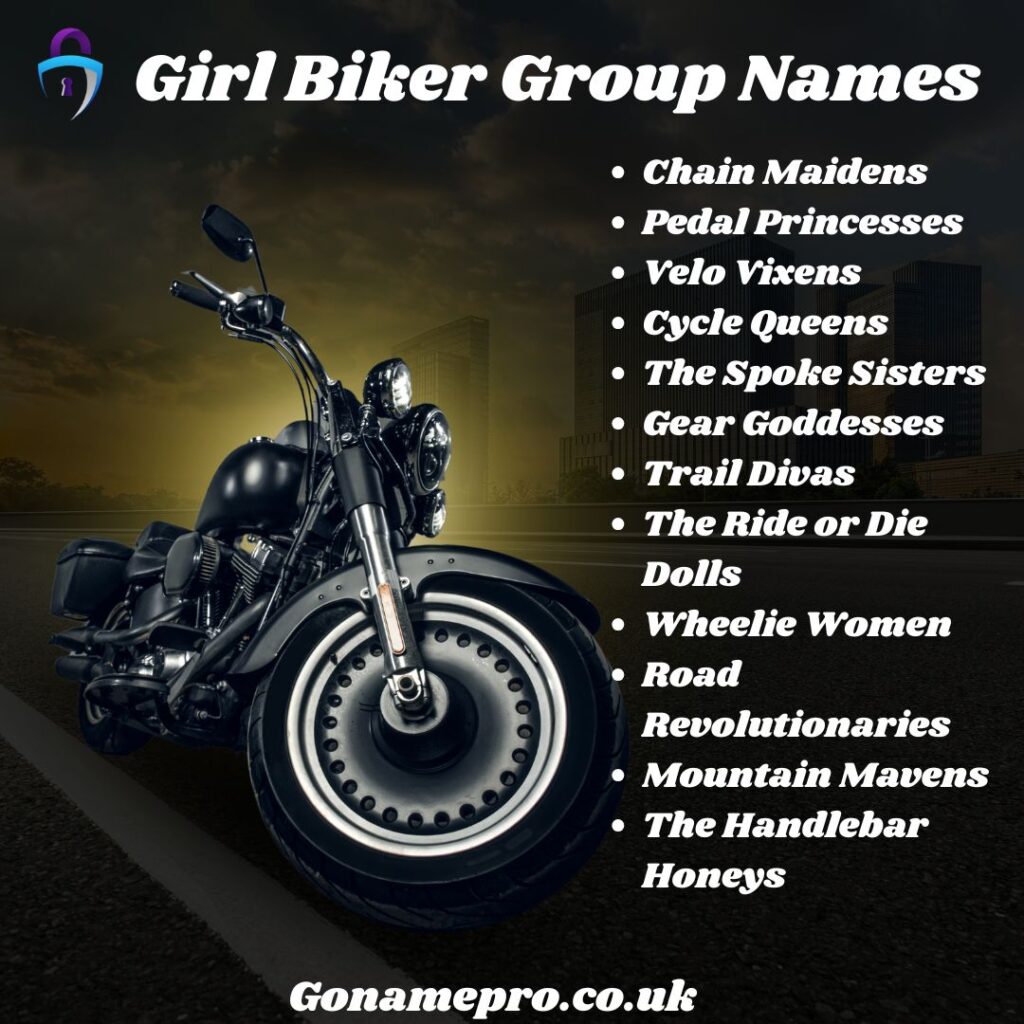 Girl Biker Group Names 👑