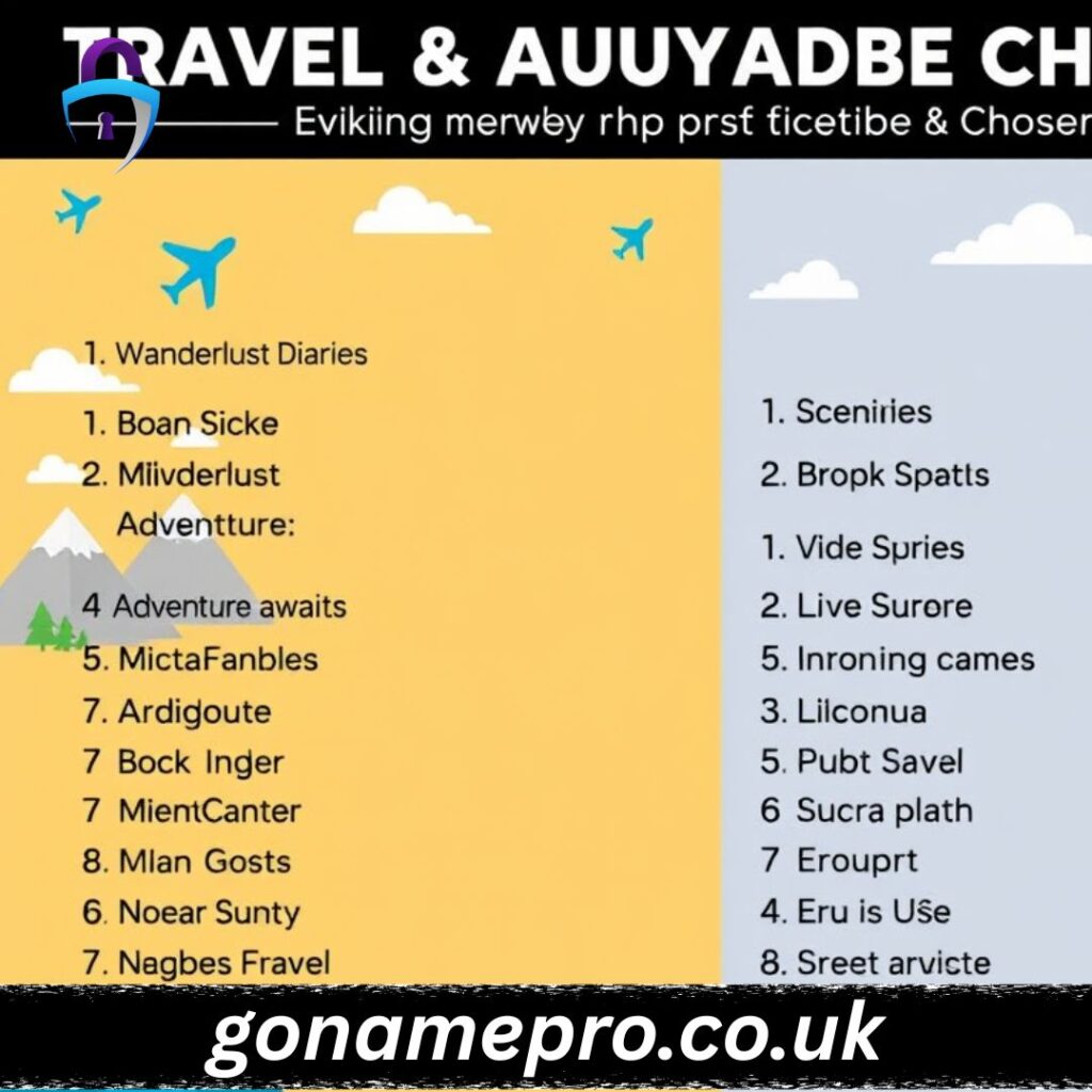 Travel & Adventure YouTube Channel Name Ideas List ✈️