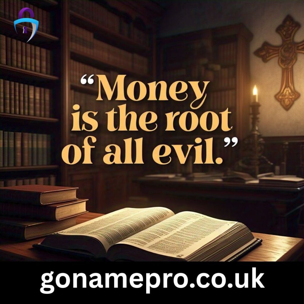 Money Is The Root Of All Evil Quotes Bible 📖💰