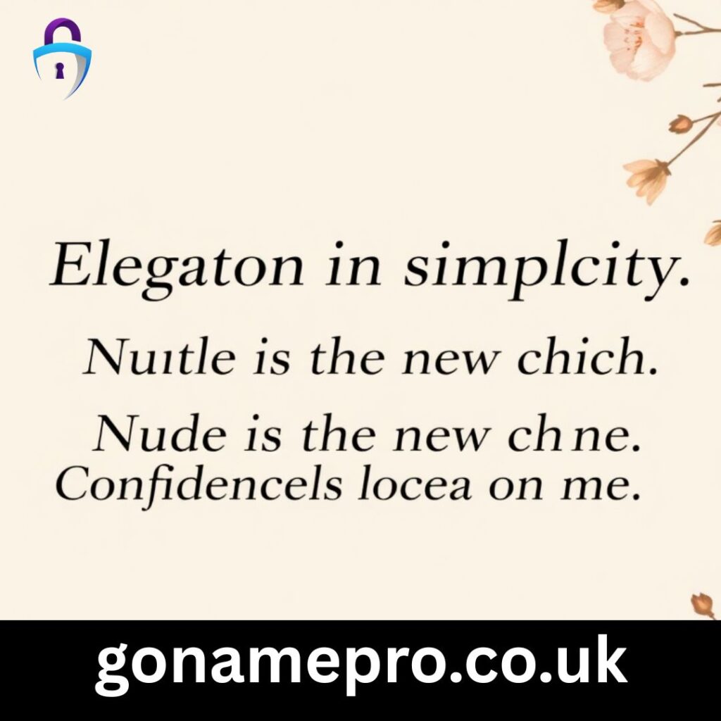 👑 Classy Nude Captions with a Touch of Elegance